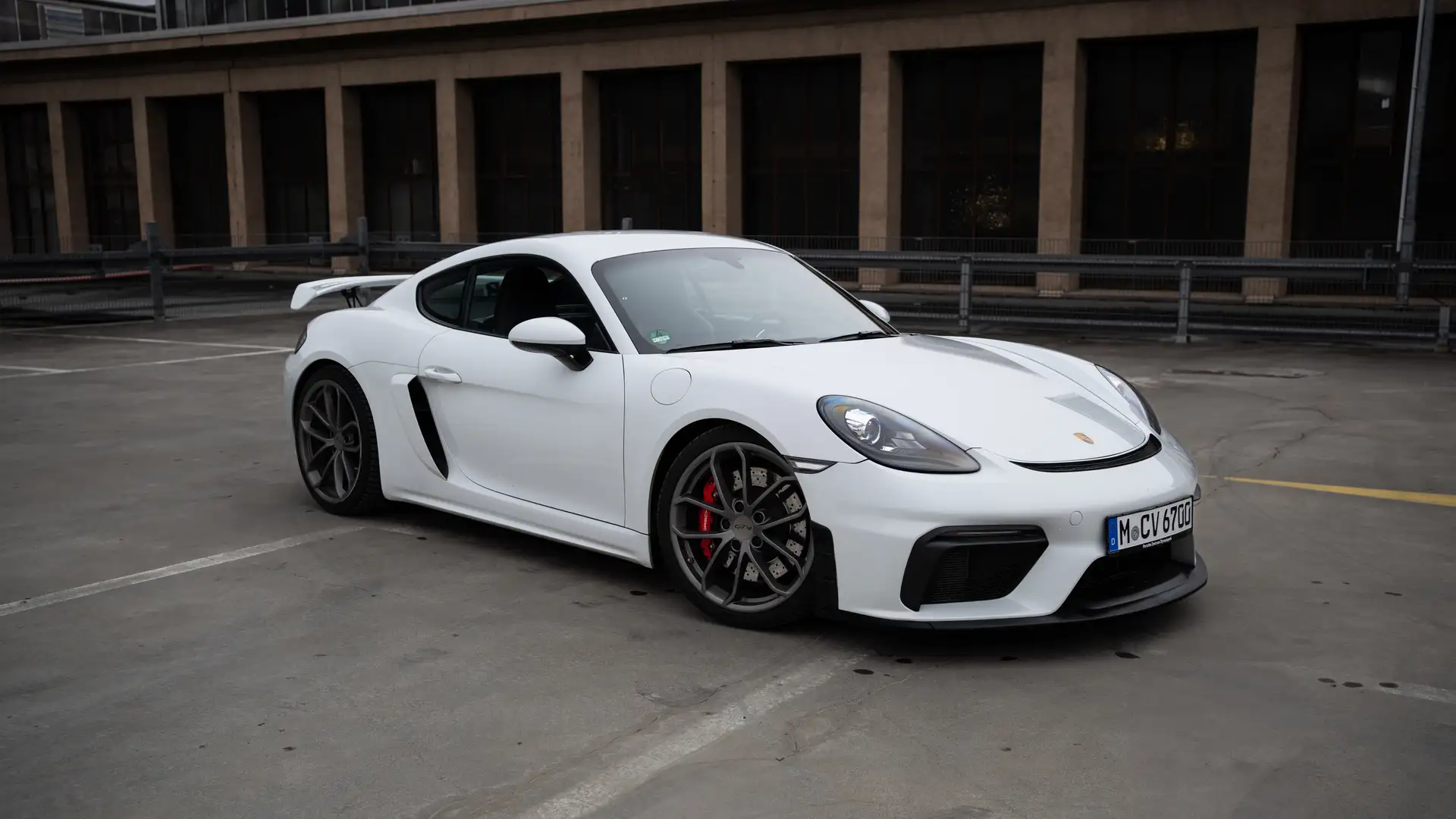 Front view of our Porsche 718 GT4.